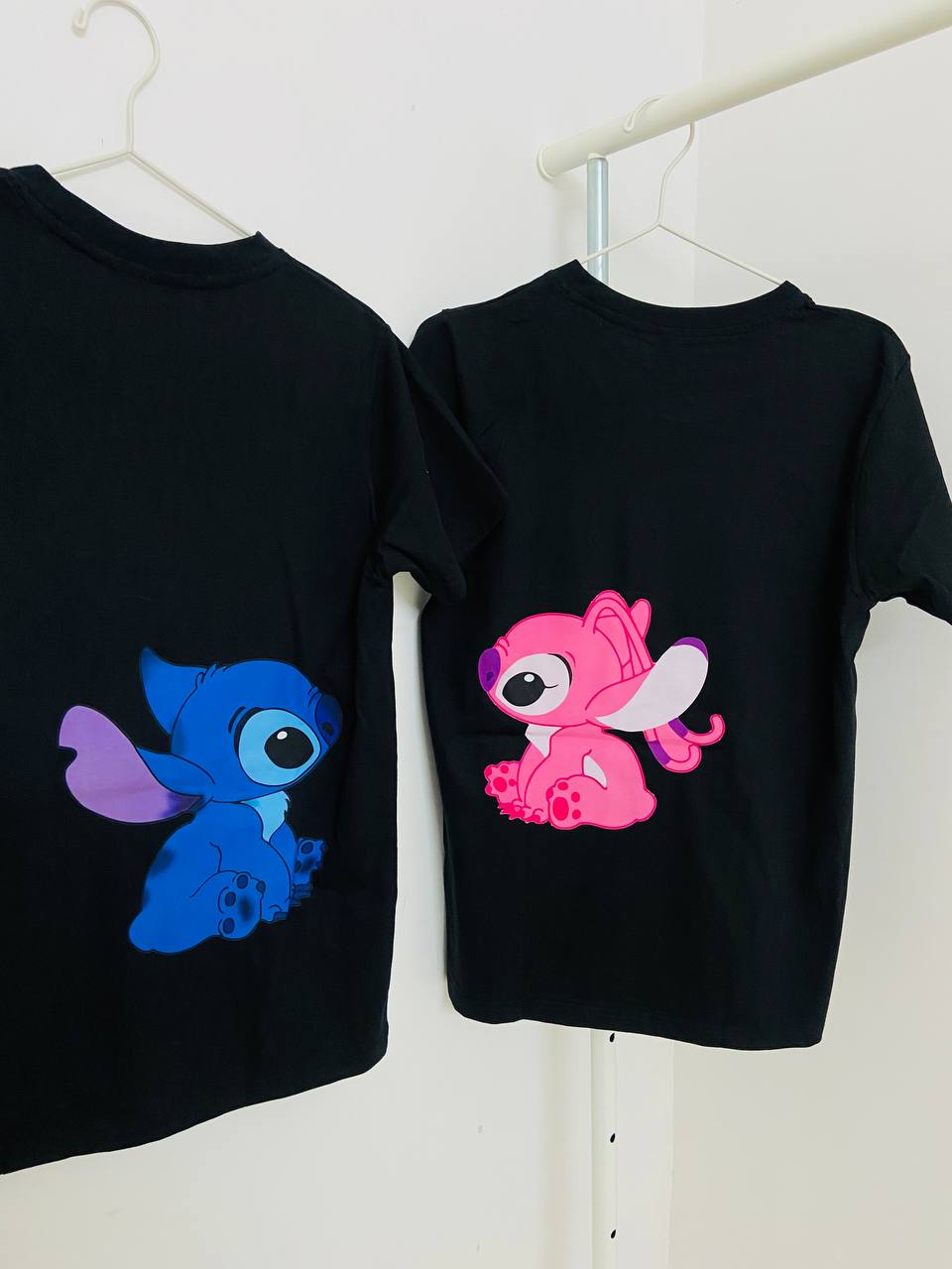 Stitch and angel couple 2025 shirt