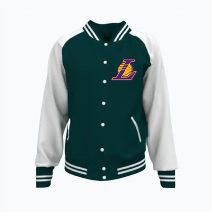 Champion's Pride : DarkGreen Lakers Varsity Jacket