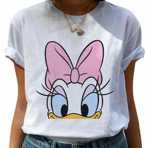 Daisy Duck - Mickey Mouse Clubhouse Plain White T-Shirt