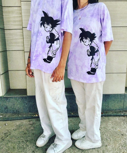 Goku Lilac Tie Dye T-Shirt