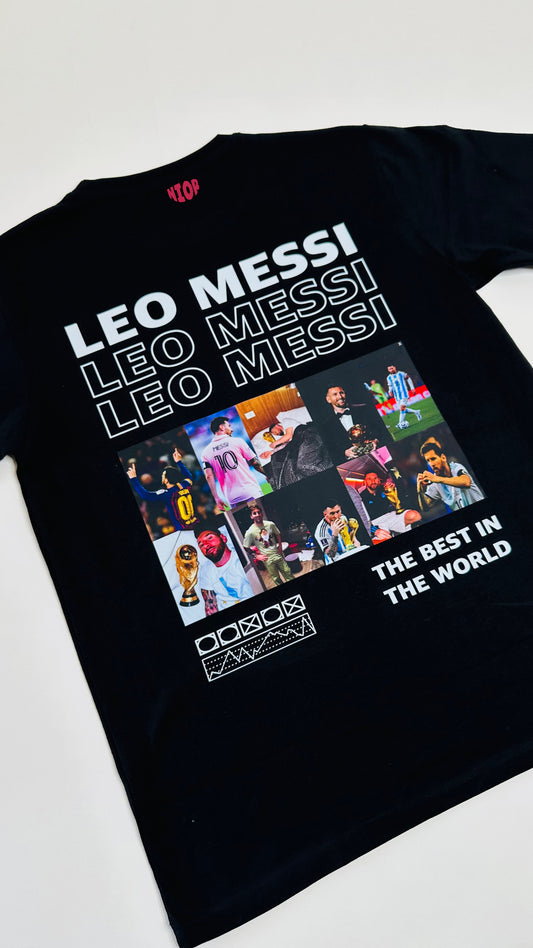 Leo Messi Black Streetwear T-Shirt
