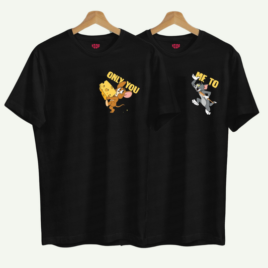 2 Pack :Chezzy Tom & Jerry Couple T-Shirt